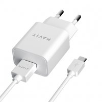 Мережевий зарядний пристрій HAVIT USB 5V/2А з кабелем Type-C HV-ST113