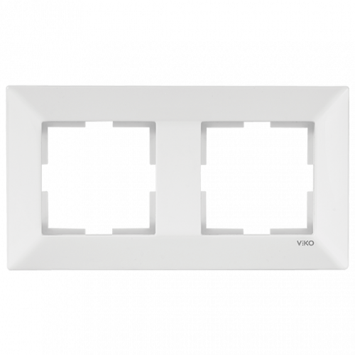 Рамка подвійна горизонтальна Viko Meridian біла (90979002-WH)