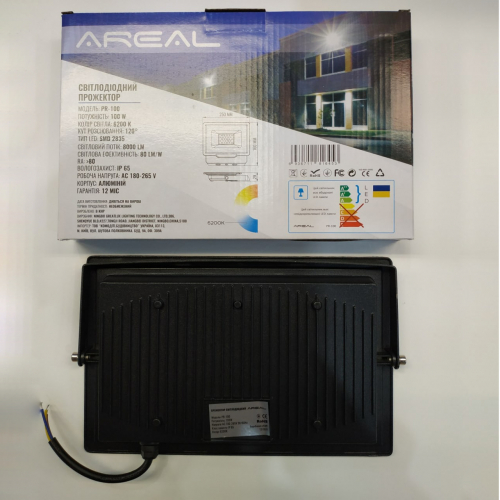 Світлодіодний прожектор Biom AREAL SMD2835 100W 6200К IP65 PR-100 22312