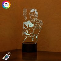 3D светильник "Себастьян Михаэлис 3" с пультом+адаптер+батарейки (3ААА) 45789043
