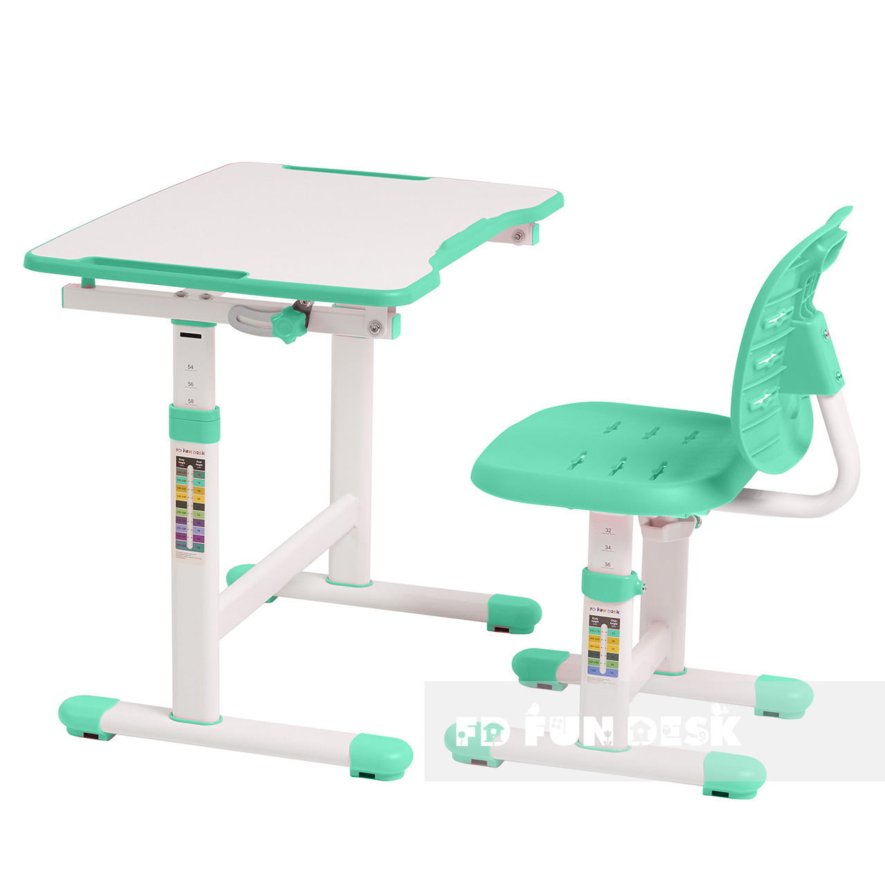 Комплект парта + стул трансформеры omino Green FUNDESK