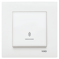 Выключатель проходной с подсветкой Viko Karre белый (90960063)