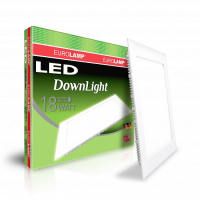 Точковий LED світильник Eurolamp 18W 4000K квадрат LED-DLS-18/4
