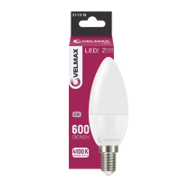 Світлодіодна LED лампа Velmax V-C37 6W Е14 4100K 21-13-16