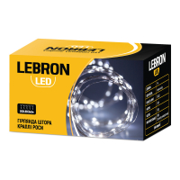 LED гірлянда Lebron штора (завіса) 3x2м 200LED 220В USB пульт ДК біла 15-18-63