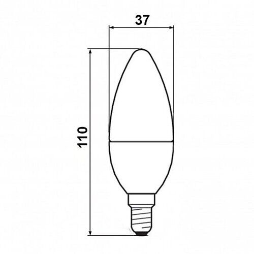 Світлодіодна лампа Biom свічка 7W E14 3000K BT-569
