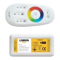 Комплект управління Lebron 2в1 пульт + контролер L-RGBW-C DC 12/24V 6A 4 канали 13-83-50
