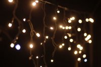 LED гірлянда Lumion Icicle light 90шт 2х0.5м теплий білий all flicker