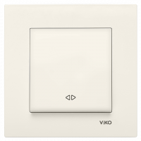 Выключатель реверсивный (промежуточный) Viko Karre кремовый (90960131)