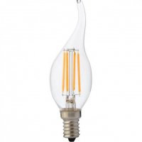 Світлодіодна лампа Horoz Filament свічка на вітрі FLAME- 6 6W E14 2700K 001-014-0006-010