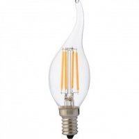 Світлодіодна LED лампа Horoz Filament свічка на вітрі FLAME- 6 6W E14 2700K 001-014-0006-010