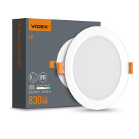 Точковий LED світильник Videx Back 9W 5000K вбудований круглий VL-DLBR-095
