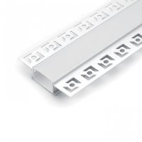 Профіль алюм. врізний прихований Feron CAB254 анод. з розсіювачем для LED стрічки 3м срібло 7405 (01836)