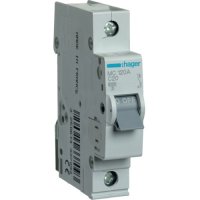 Автоматичний вимикач Hager 1P 6kA C-20A 1M (MCN120)