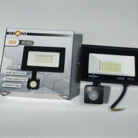 LED прожектор Biom 30W 6200К IP65 220V с датчиком движения S6-SMD-30-Slim+Sensor