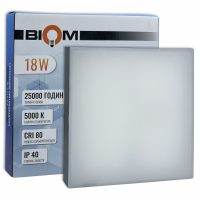 LED светильник накладной Biom 18W 5000К IP40 квадрат черный NL-2-S18-B-5 25800