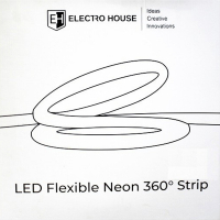 Світлодіодний LED неон ElectroHouse SMD2835 360шт/м 30W/м 4000K IP65 24V 5м EH-STR-360-N2