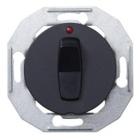 Выключатель 2-полюсный с индикацией Schneider RENOVA чёрный, WDE011262