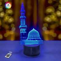 3D светильник "Мечеть" с пультом+адаптер+батарейки (3ААА) 2545ee