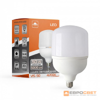 LED Лампа Евросвет 50W Е27 + Е40 4200K (VIS-50-E40) 000042332