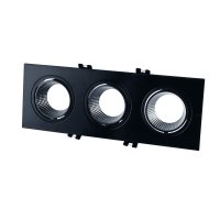 Світильник точковий Lebron L-DL-S3-Bl під лампи 3хMR16 вбудований чорний 12-05-41