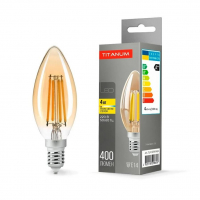Світлодіодна LED лампа Titanum Filament C37 4W E14 2200K бронза TLFC3704142A