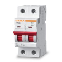 Автоматический выключатель Videx RESIST RS4 2п 10А С 4,5кА VF-RS4-AV2C10