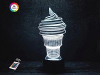 3D світильник "Морозиво" з пультом+адаптер+батарейки (3ААА) 03-037