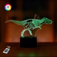 3D светильник "Тираннозавр 3" с пультом+адаптер+батарейки (3ААА) 85775АПЕ