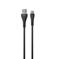 Кабель з'єднувальний зарядний HAVIT USB - USB-C 2.1A 1м HV-CB642C 1m, black