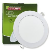 Точковий LED світильник Downlight Eurolamp 12W 4000K LED-DLR-12/4