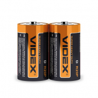 Батарейки солевые Videx R20P/D  SHRINK блистер 2шт. R2OP/D 2pcs S