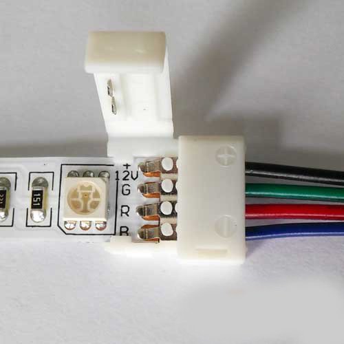 Коннектор Biom для LED ленты 12В зажим-провод 4pin (RGB) №8 SC-08-SW-10-4 477