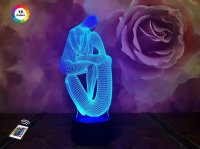 3D светильник "Медитация 2" с пультом+адаптер+батарейки (3ААА) 03-044