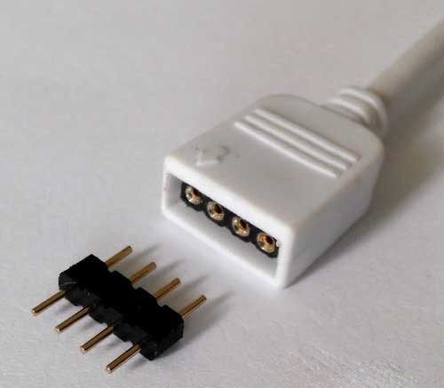 Коннектор Biom для LED ленты 12В, 4pin+4pin соединитель (RGB) № 10 SC-10-SWC-4 567