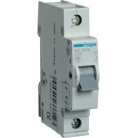 Автоматичний вимикач Hager 1P 6kA C-40A 1M (MCN140)