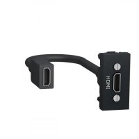 Розетка HDMI, 1-мод., Schneider Unica New NU343054 антрацит