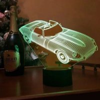3D світильник "Автомобіль 2" з пультом+адаптер+батарейки (3ААА) 08-008