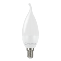 LED лампа Velmax V-C37 6W Е14 4100K 21-13-24