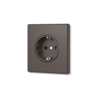 Розетка Videx Nota одинарна з заземленням мокко VF-NT-SK1G-BR