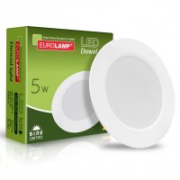 LED светильник Downlight Eurolamp 5W 4000K LED-DLR-5/4(new)