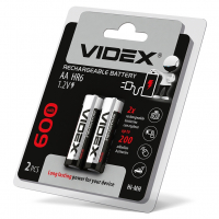 Аккумулятор Videx HR6 600mAh 1.2V double blister/2шт упаковка HR6/600/2DB