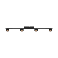 LED світильник стельовий Nordlux спот Clyde 4x16W 2700K IP20 поворотний чорний 2213530103