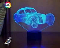 3D світильник "Автомобіль 35" з пультом+адаптер+батарейки (3ААА) 08-068
