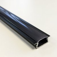 Комплект Biom профіль врізний LPV-7B 6,8х16мм чорний + розсіювач чорний LPV-7B+LM-UB