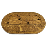 Подрозетник Двойной Retro-R деревянный Дуб темный CSO.R2.oak03