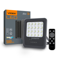 Світлодіодний прожектор на сонячній батареї автономний Videx 20W 5000К VLE-FSO3-205