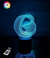 3D светильник "Бесконечность" с пультом+адаптер+батарейки (3ААА) 07-005