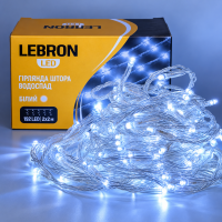 LED гирлянда Lebron штора водопад 2x2м 192LED 220В белая 15-18-84