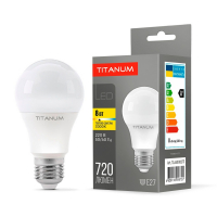 Світлодіодна лампа Titanum A60 8W E27 3000K TLA6008273
